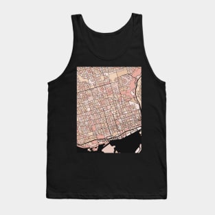 Toronto Map Pattern in Soft Pink Pastels Tank Top